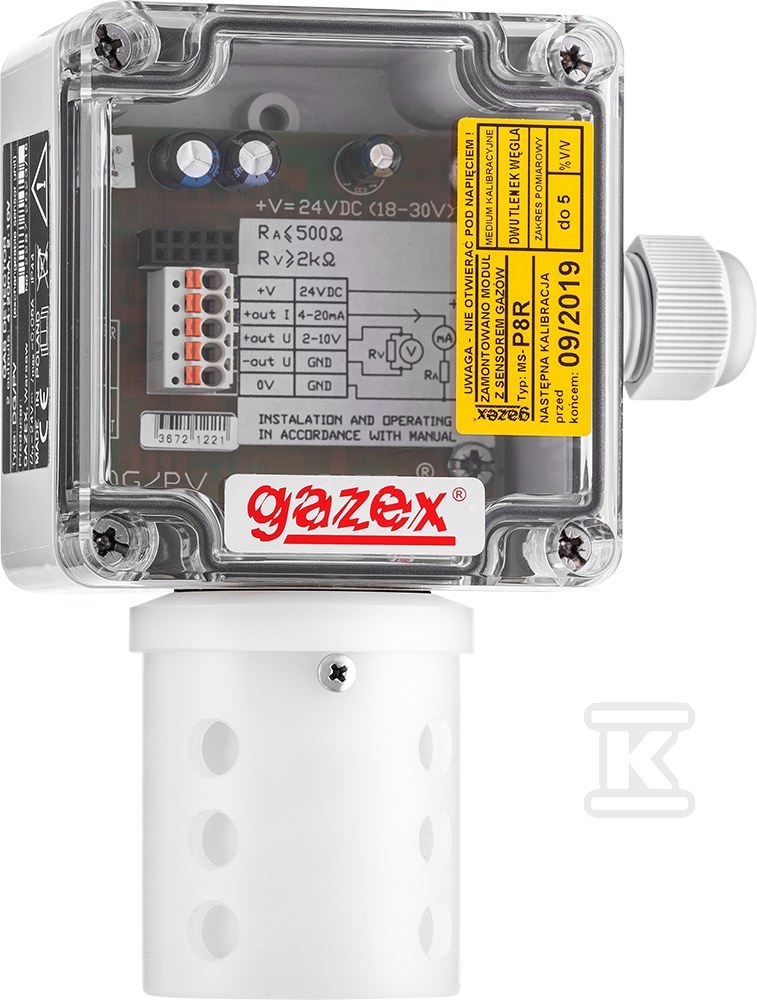 Detektor gazów DG-PV1R2 metan, 100% - DG-PV1R2